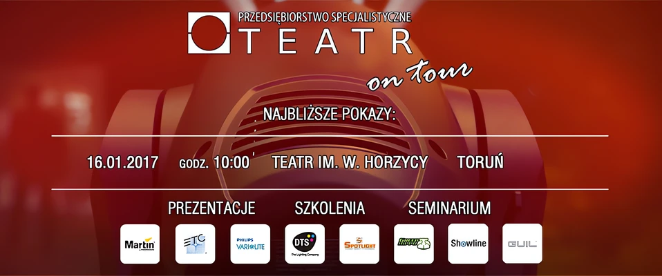 Prezentacja oświetlenia scenicznego PS Teatr wkrótce w Toruniu