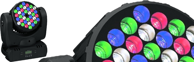 WASH-300LED, profesjonalna ruchoma głowa diodowa ze zmieniaczem kolorów