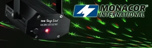 Miniaturowy laser dyskotekowy firmy Monacor: LSE-10RG