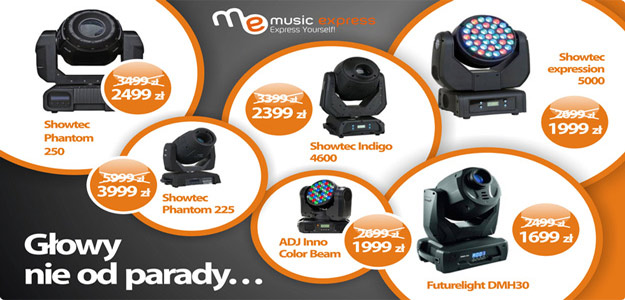 Mega promocja na ruchome głowy w Music Express