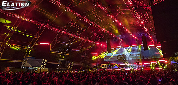 Elation Lighting na Life is Beautiful Festival w Las Vegas