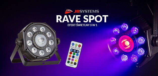 JB Systems Rave Spot - kompaktowy efekt typu &quot;3 w 1&quot;