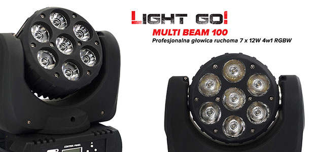 Light GO! MULTI BEAM 100 - Ruchoma głowica na każdą imprezę!