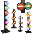 EVOLIGHTS LUMEN ROTO ruchome oświetlenie sceniczne LED retro vintage 6x40W WW+192x0,5W RGB+186x0,2W RGB efekt tła ring ciepły biały 2x uchwyt montażow - zdjęcie 1
