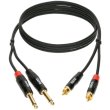 Klotz KT-CJ600 6m 2x rca - 2x jack 6,3mm PRO - zdjęcie 1