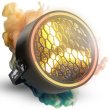EVOLIGHTS LUMEN PAR reflektor vintage oświetlenie sceniczne retro LED DMX 3x30W WW COB + 51x0,2W SMD 5050 RGB efekt ring uchwyt montażowy - zdjęcie 1