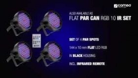 Cameo FLAT PAR CAN RGB 10 - 144 x 10 mm FLAT LED RGB PAR Spot light in black housing