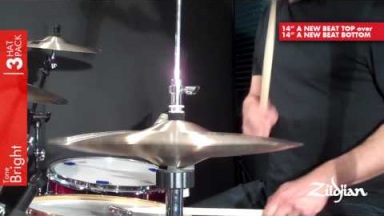 Cymbal - Zildjian 3 Hat Pack - 14" HiHat Pack -  14" A New Beat Top over 14" New Beat Bottom